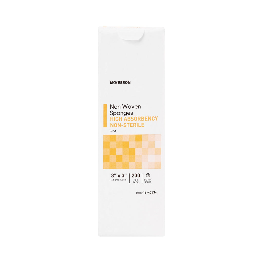 McKesson Nonwoven Sponge, 3 x 3 Inch, 4-Ply 16-40334