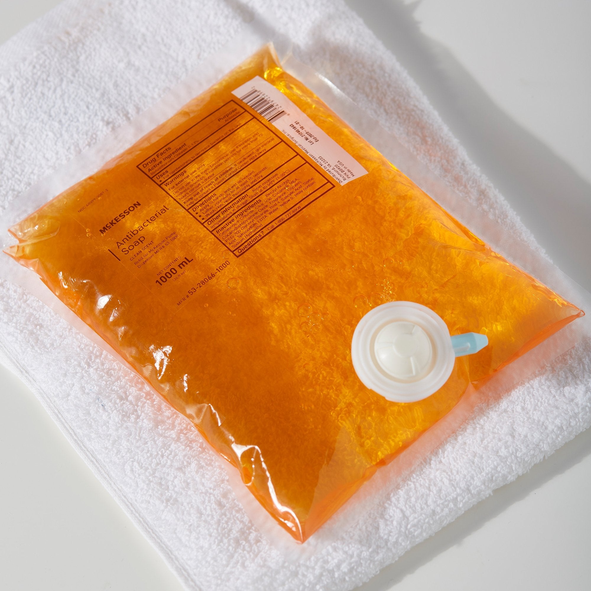 McKesson Clean Scent Antibacterial Soap, 1000 mL Refill Bag 53-28066-1000
