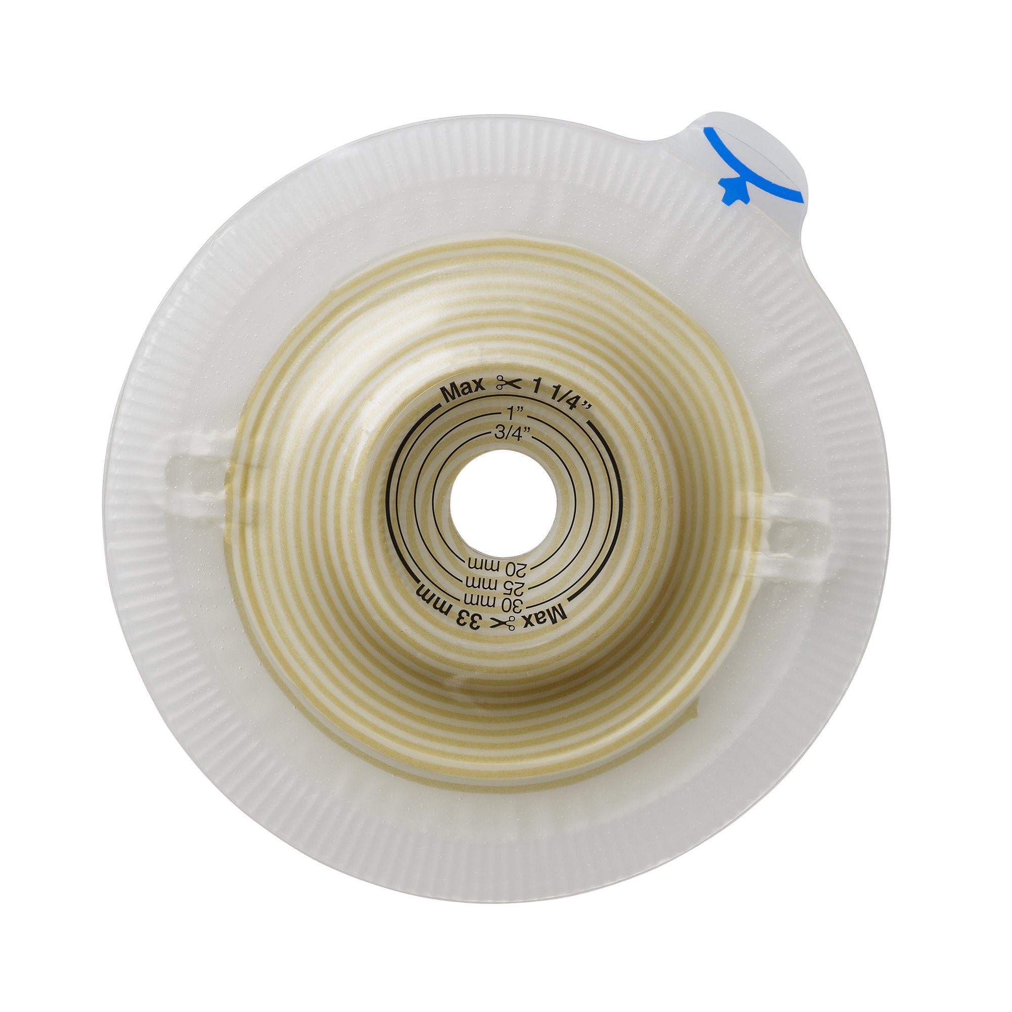 Assura® Convex Light Ostomy Barrier, Trim to fit 15 – 23 mm Stoma Opening, Green 14281
