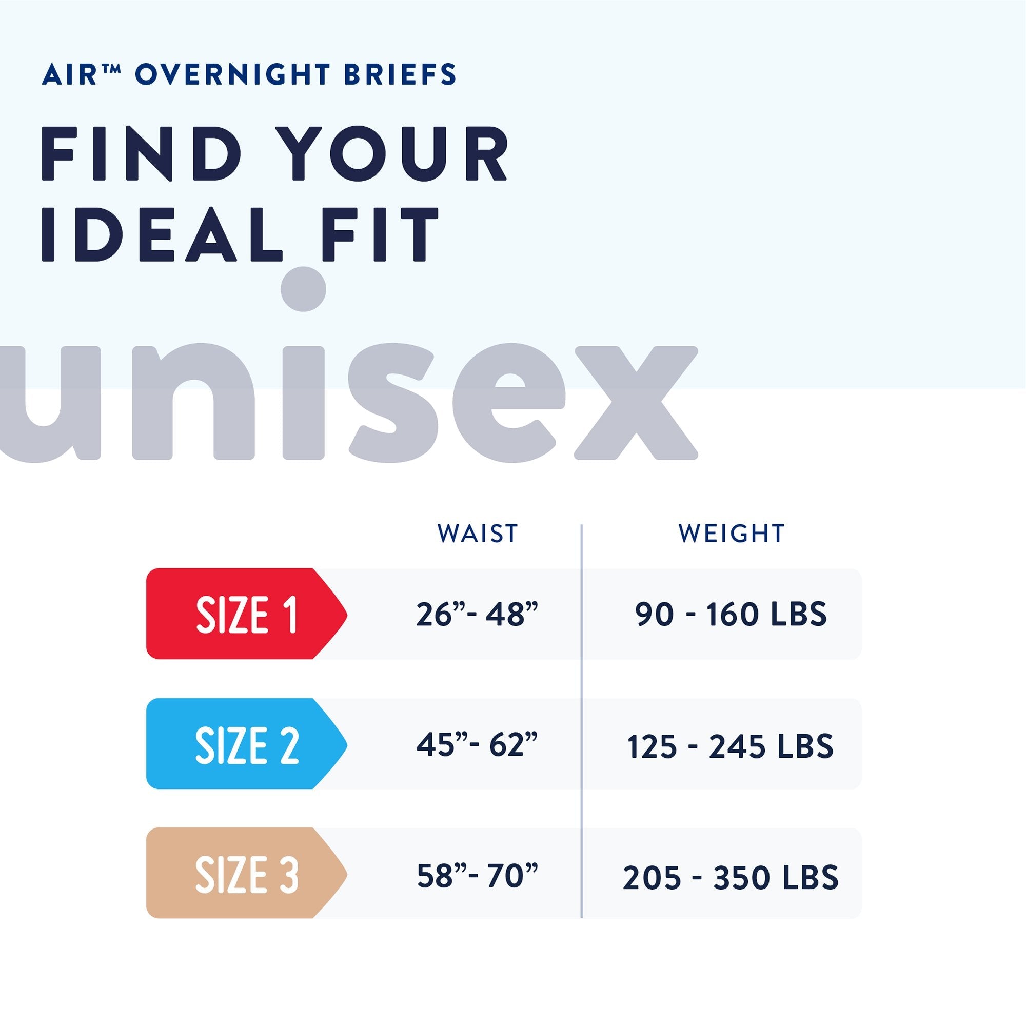 Prevail Air™ Overnight Briefs Overnight Absorbency, Size 1 NGX-012/1