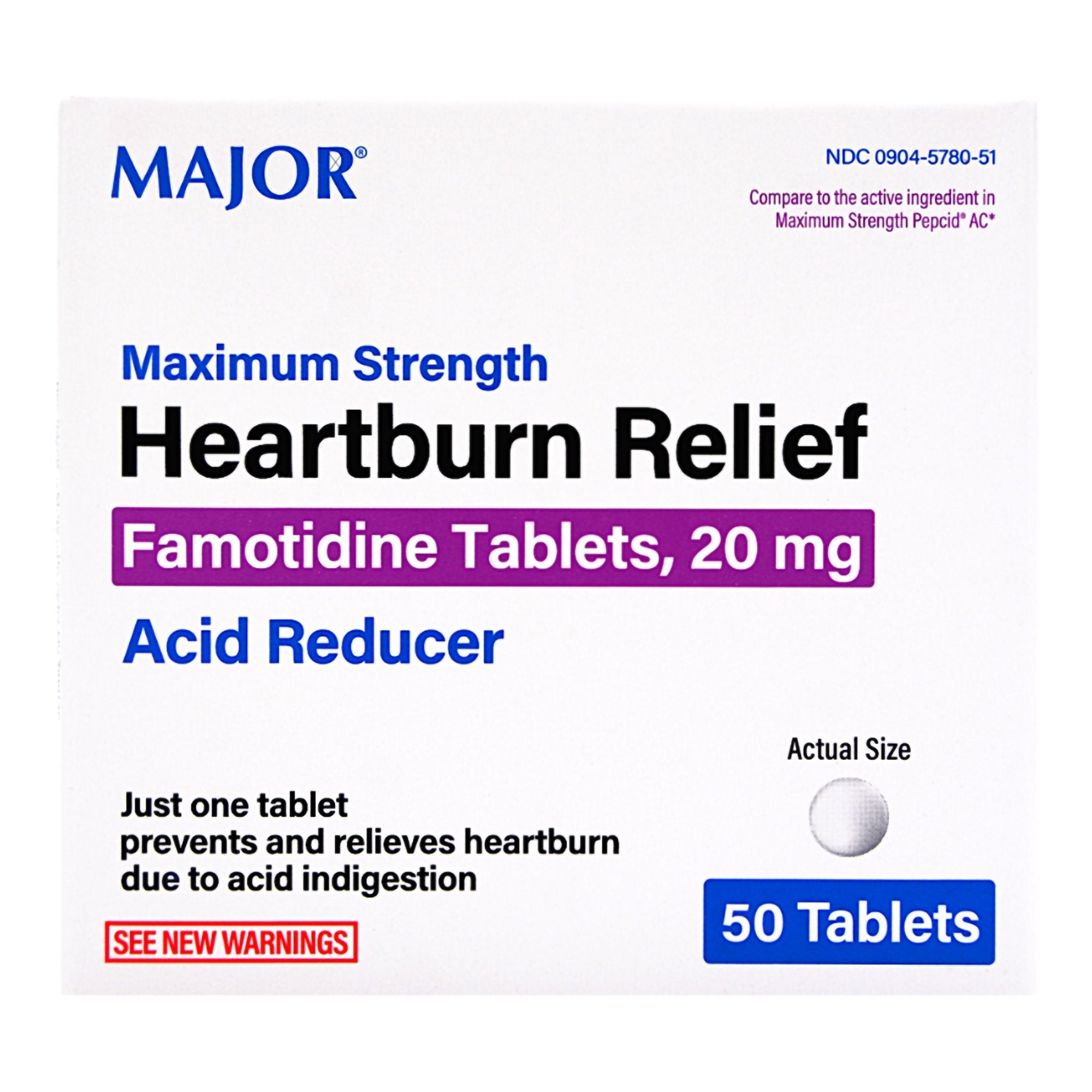 Major® Famotidine Antacid, Maximum Strength 00904578051