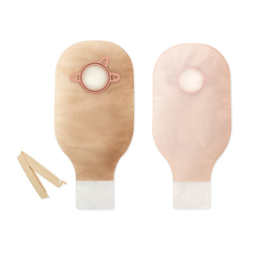 New Image™ 2-Piece Ultra-Clear Ostomy Pouch, Pre-cut to Fit 57 mm Stomas, Red 18173
