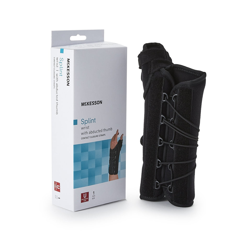 McKesson Right Wrist Splint with Abducted Thumb, One Size Fits Most 155-81-87480