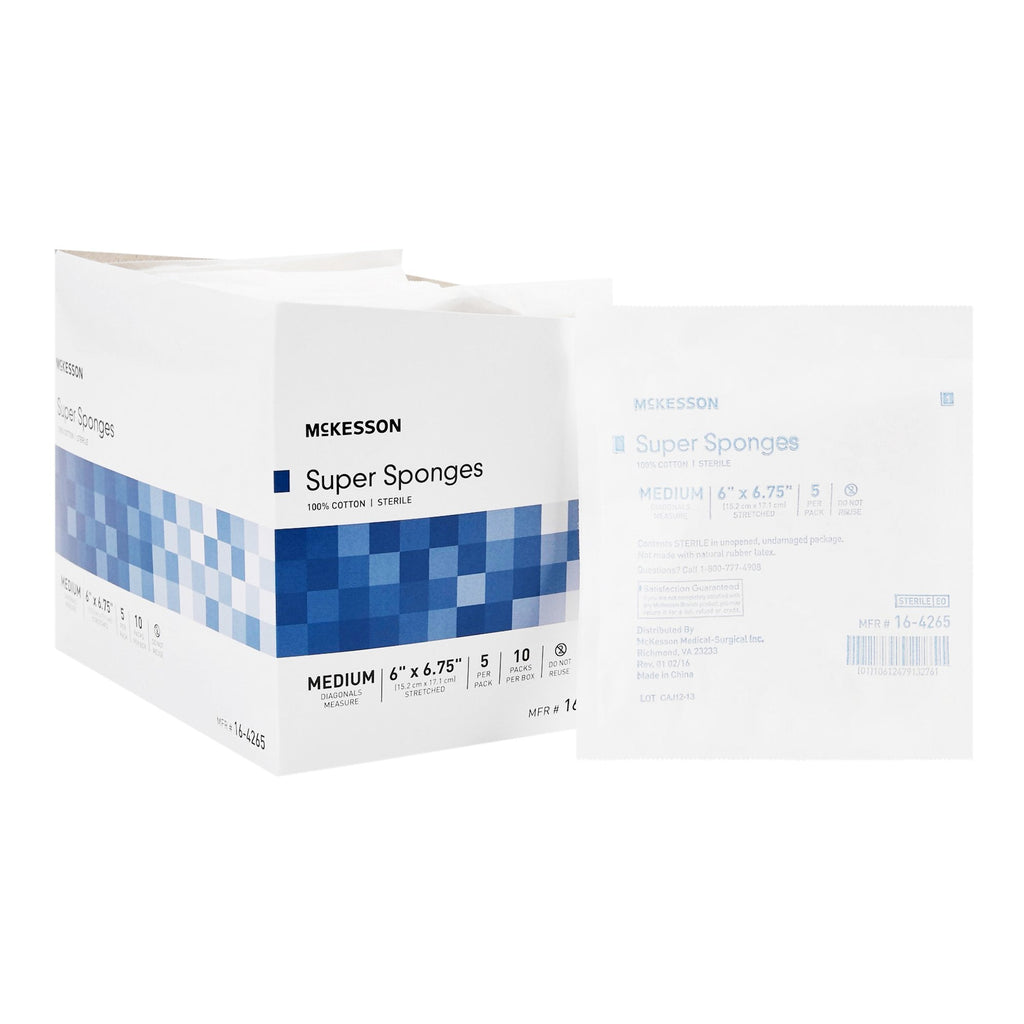 McKesson Sterile Fluff Dressing, 6 x 6-3/4 Inch 16-4265