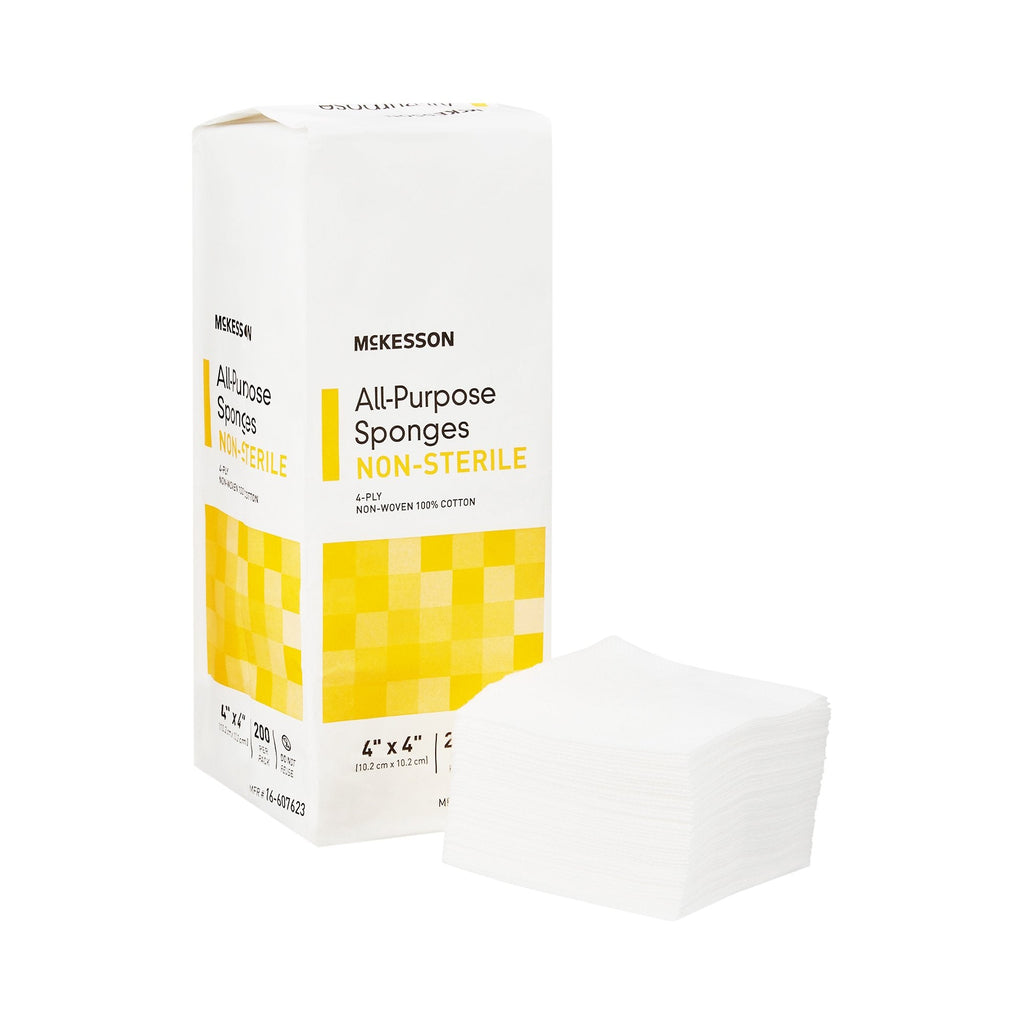 McKesson Nonwoven Sponge, 4 x 4 Inch, 4-Ply 16-607623
