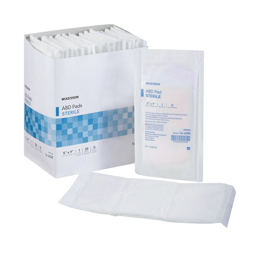 McKesson Sterile Abdominal Pad, 5 x 9 Inch 16-4250
