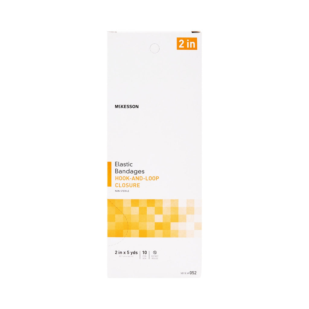 McKesson Hook and Loop Closure Elastic Bandage, 2 Inch x 5 Yard 052