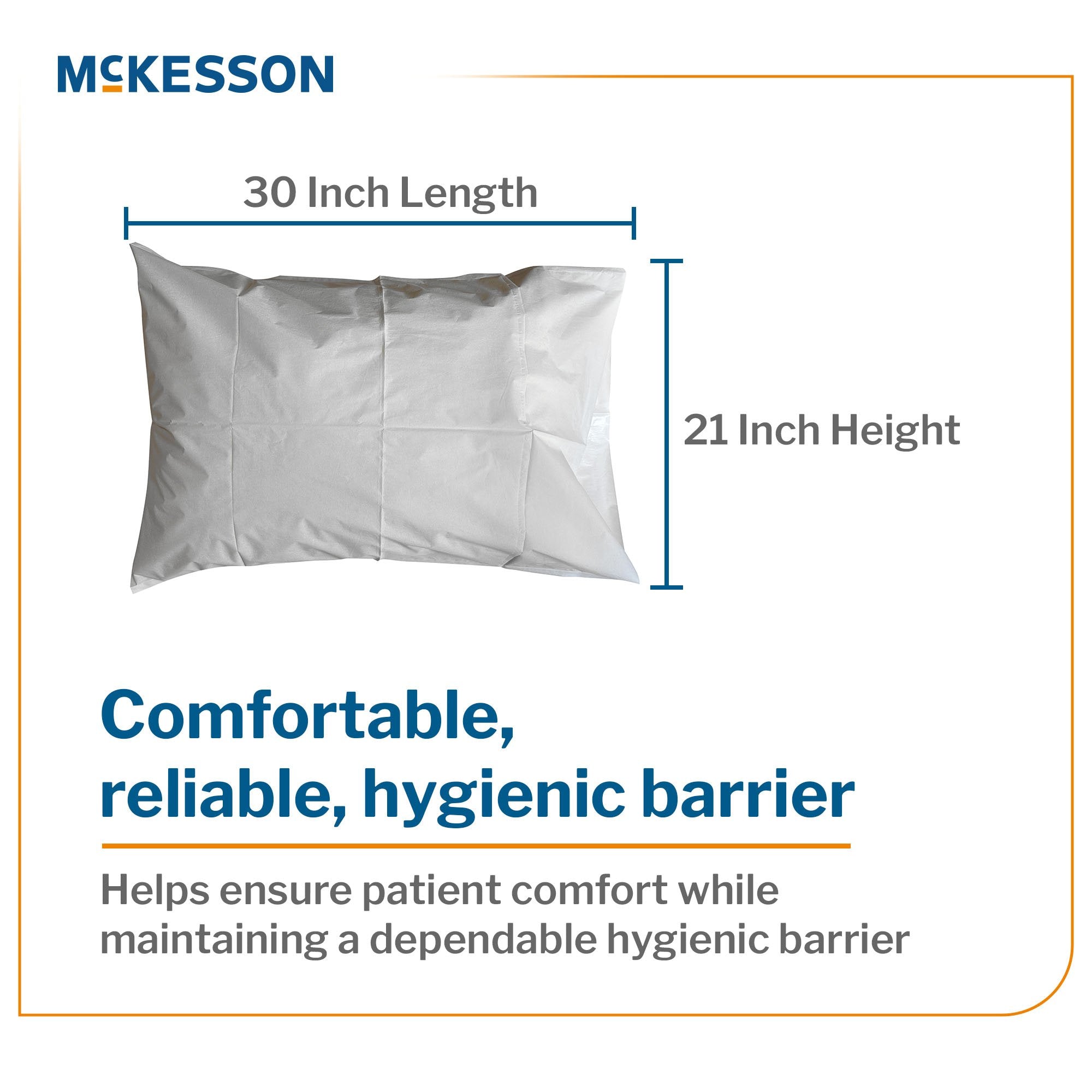 Pillowcase McKesson Standard White Disposable 16-JCPM5