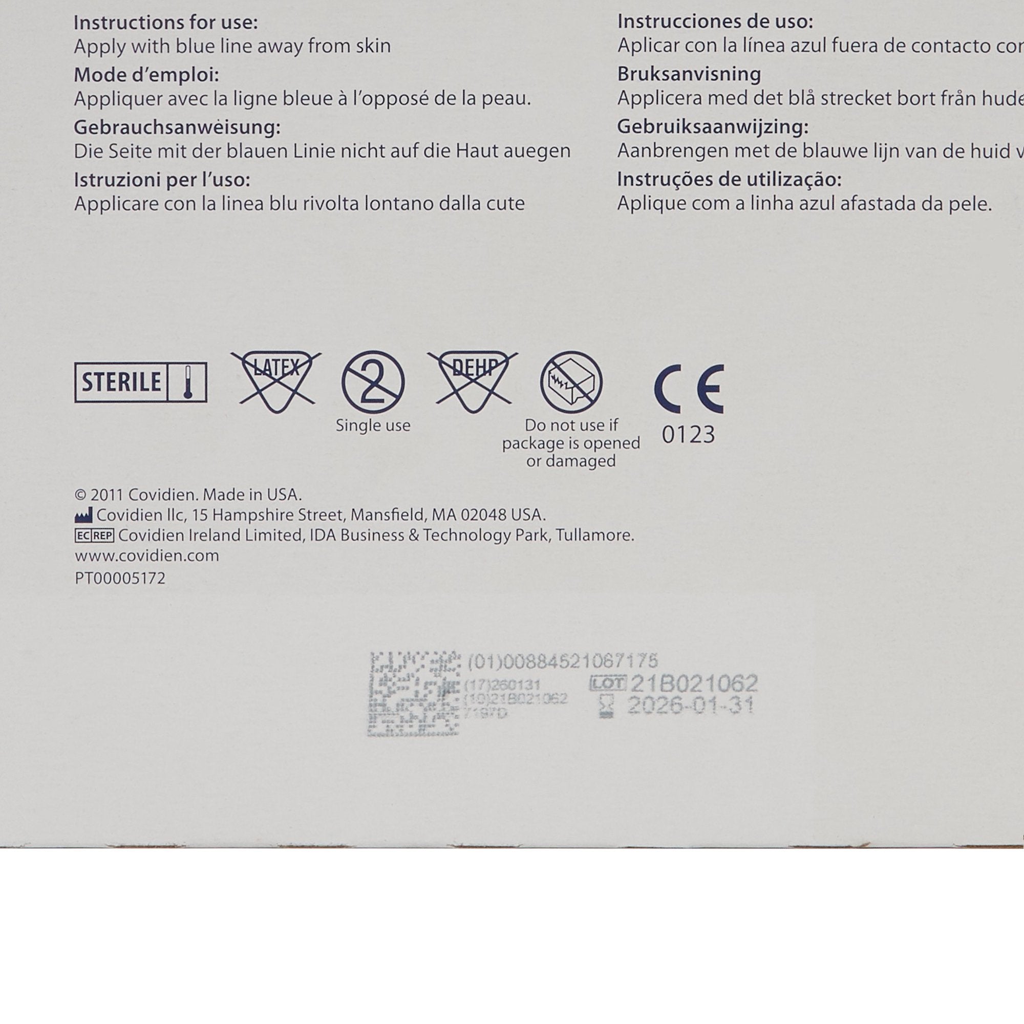 Dermacea™ Sterile Abdominal Pad, 7-1/2 x 8 Inch 7197D