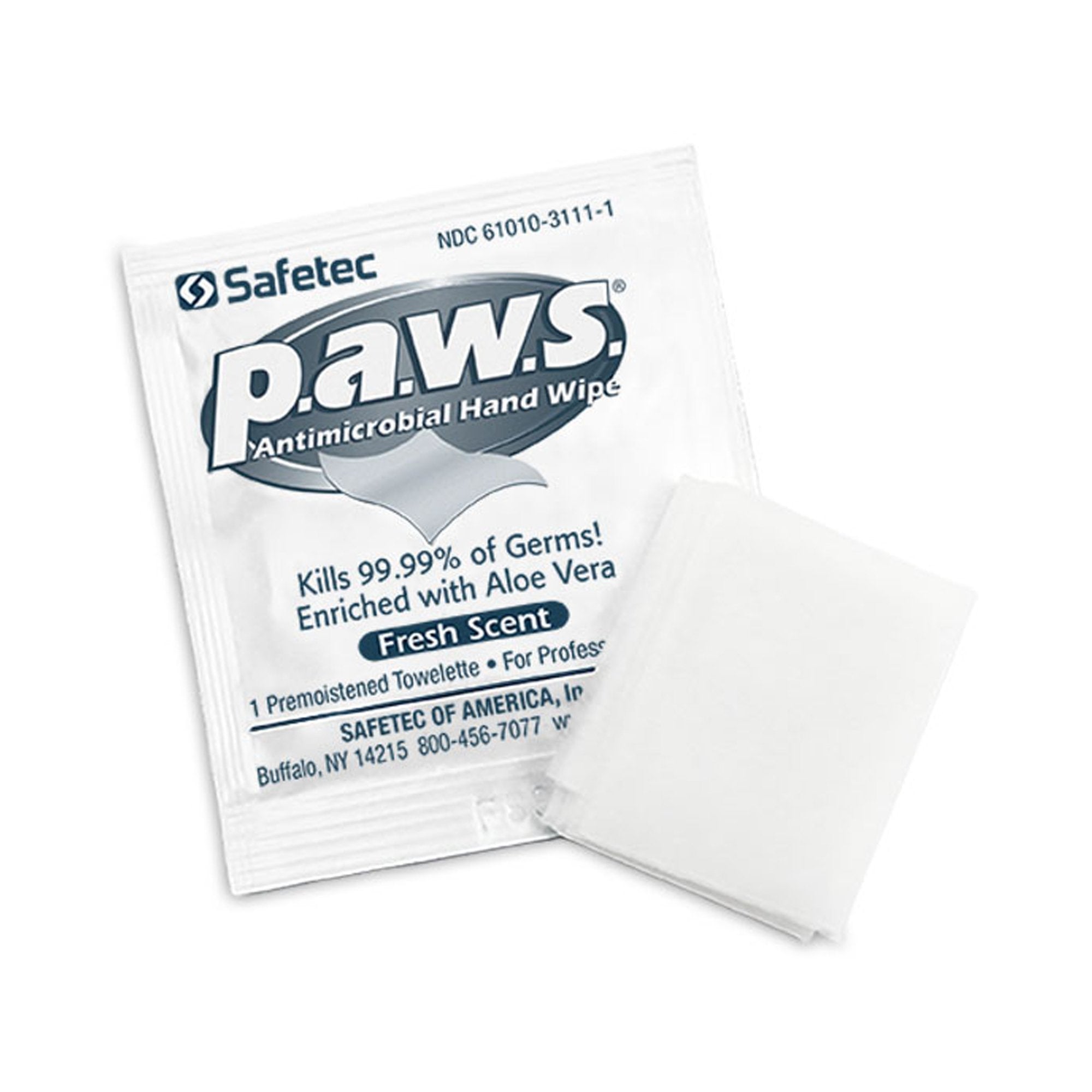 P.A.W.S. Hand Sanitizing Wipes, Individual Packets 34400