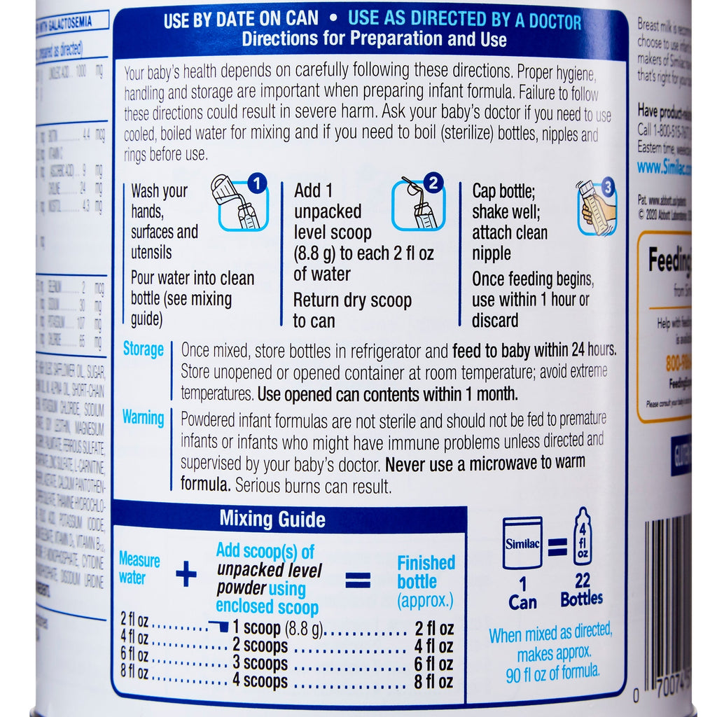 Similac® Sensitive® Powder Infant Formula, 12-ounce can 57539