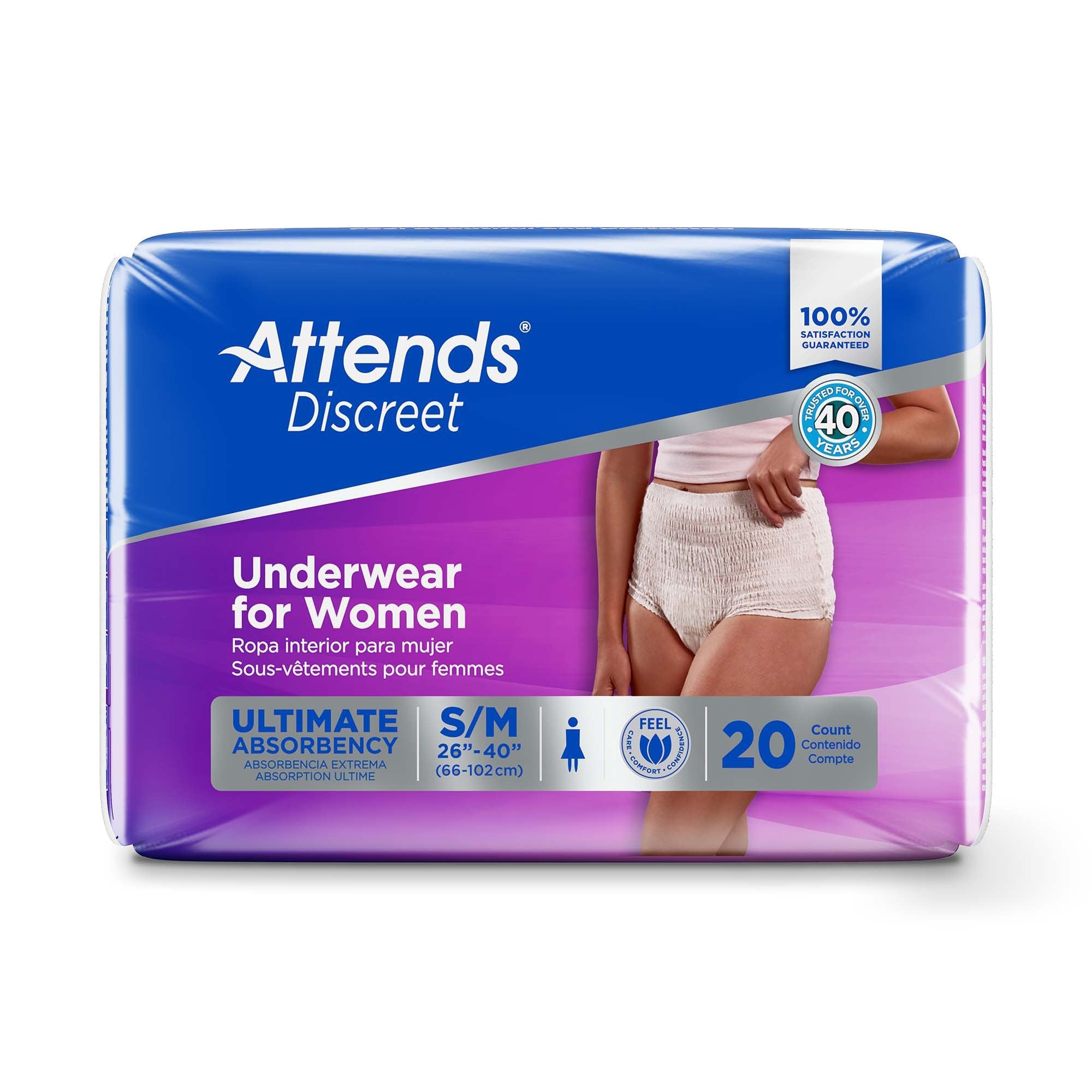 Attends® Discreet Women's Underwear, Level 5, Medium ADUF20
