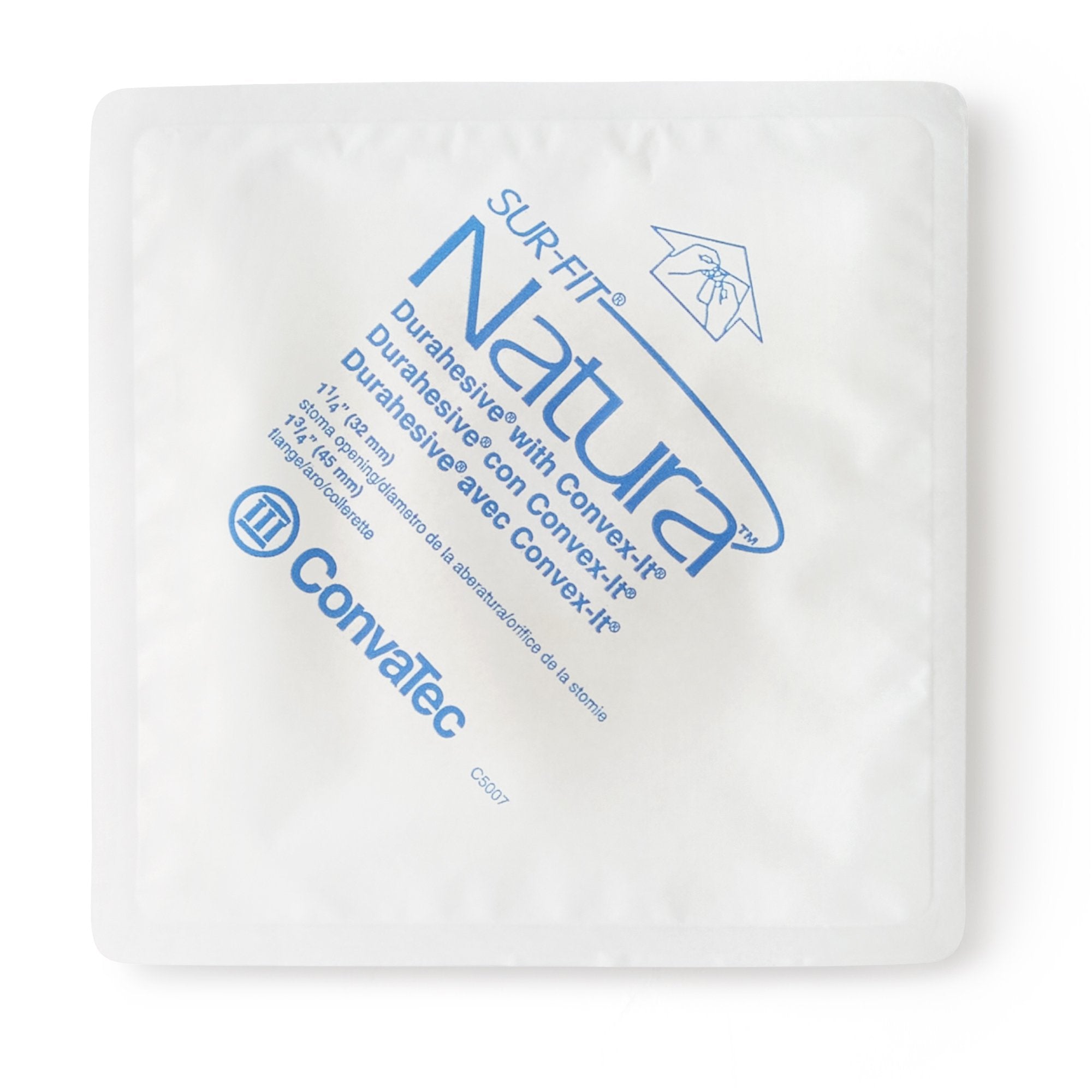 Sur-Fit Natura® Two-Piece Durahesive® Skin Barrier, 45 mm flange; 32 mm stomas 413183