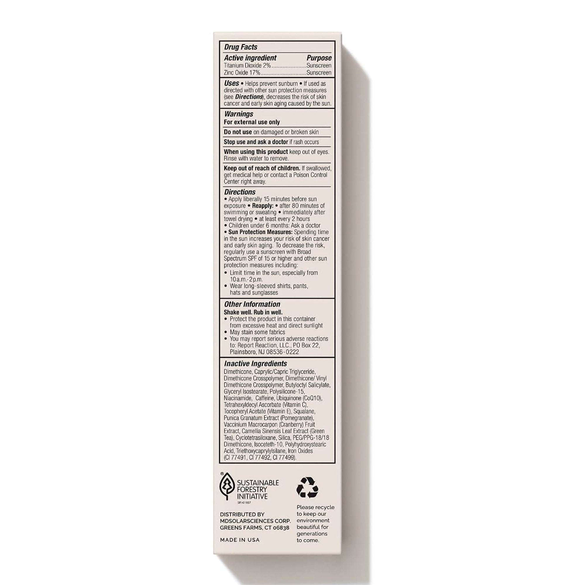MDSolarsciences™ MD Mineral BB Crème SPF 50, Light 147003