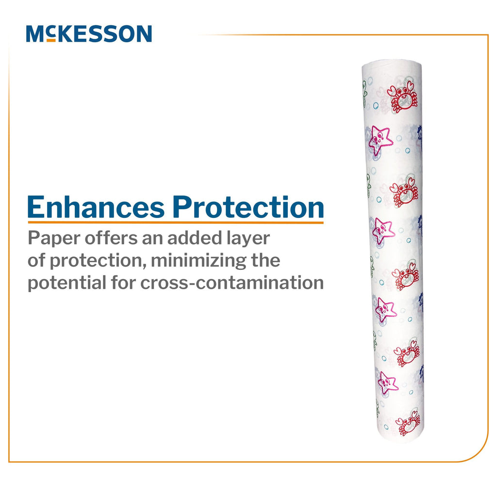 Table Paper McKesson 18 Inch Width 125 Foot Length Print (Sea Friends) Crepe 143-18125SC