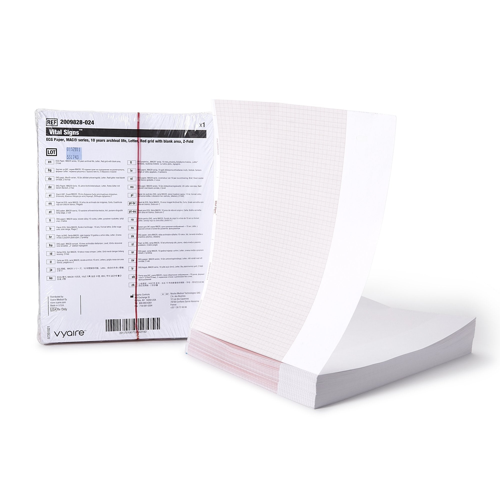 GE ECG Recording Paper 2009828-024