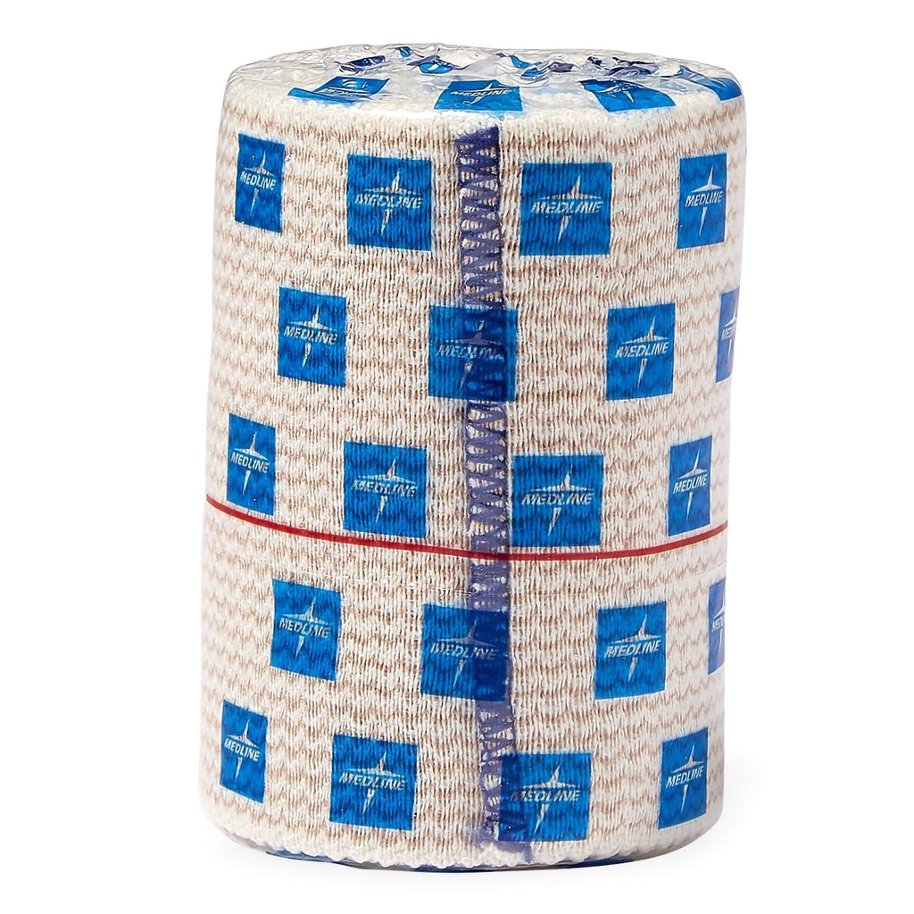 Compression Bandage 4 Inch X 10 Yard Hook and Loop Closure Tan NonSterile Standard Compression MDS087104LF