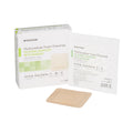 McKesson Silicone Adhesive with Border Silicone Foam Dressing, 4 x 4 Inch 4843