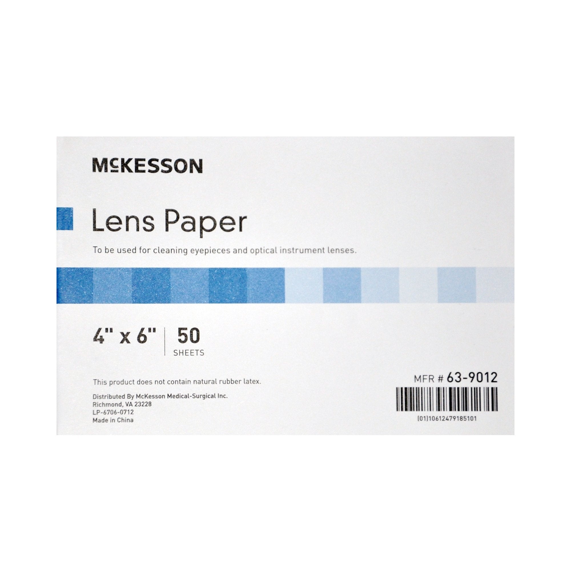 McKesson Lens Cleaner for Optical Instruments, 4 x 6 Inch Paper Sheets 63-9012
