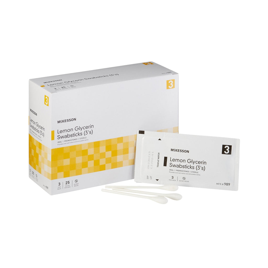 McKesson Oral Swabstick, Lemon Glycerin, Sterile 989