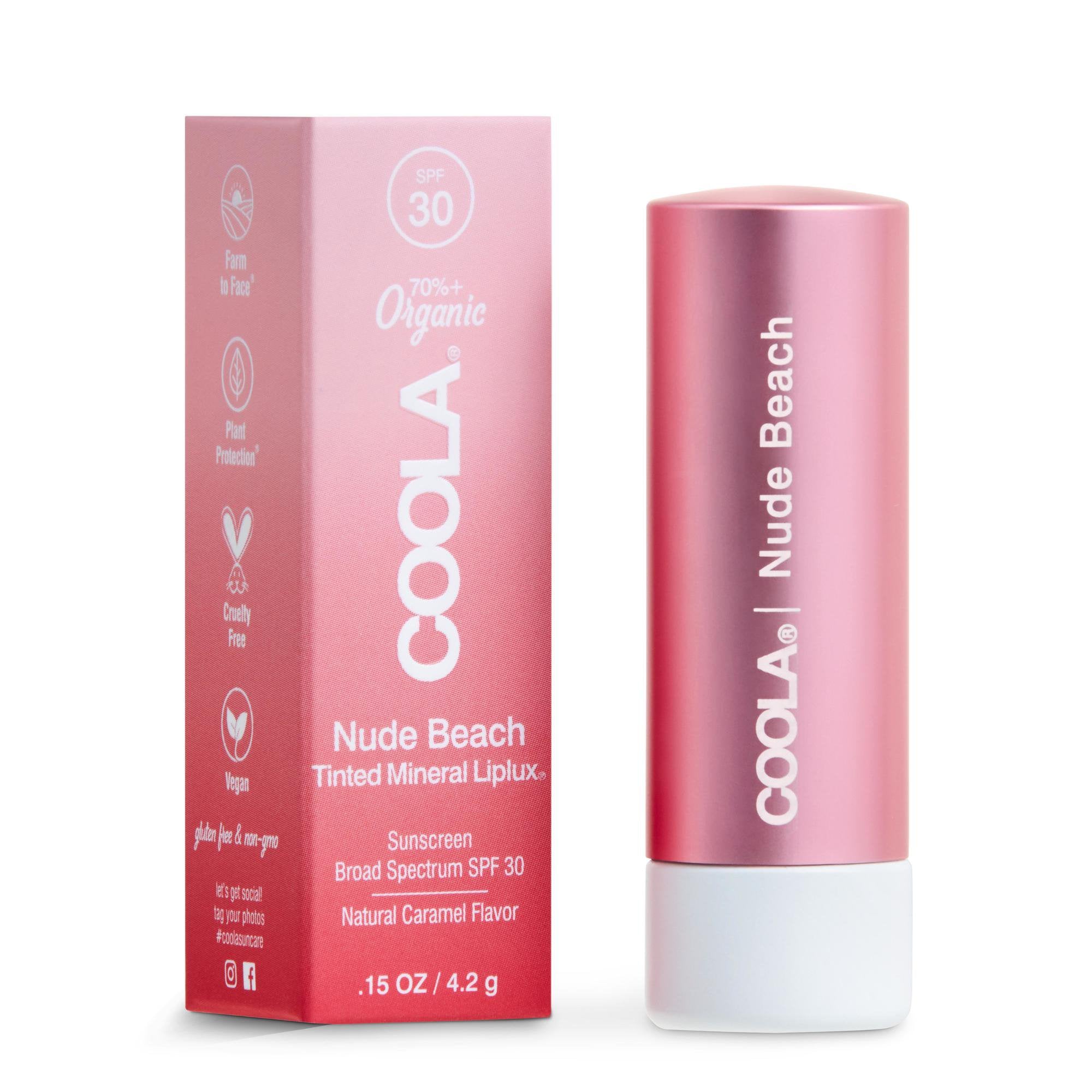 Mineral Liplux® Organic Lip Balm Sunscreen SPF 30, Nude Beach Tint CL10260