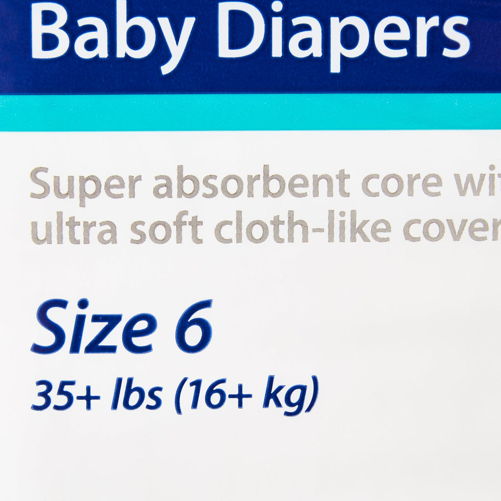 Curity™ Unisex Baby Diapers, Heavy Absorbency, Disposable, Size 6, 35+ lbs 80058A