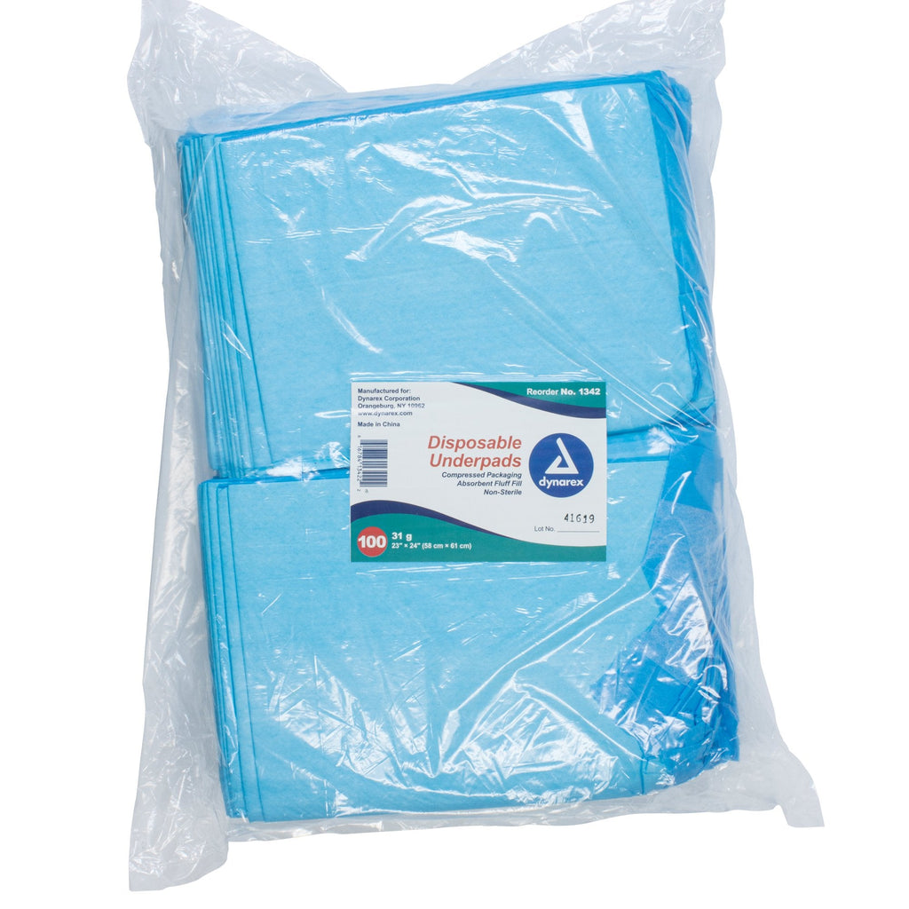 Dynarex® Absorbent Fluff Fill Underpad, 23 x 24 Inch 1342