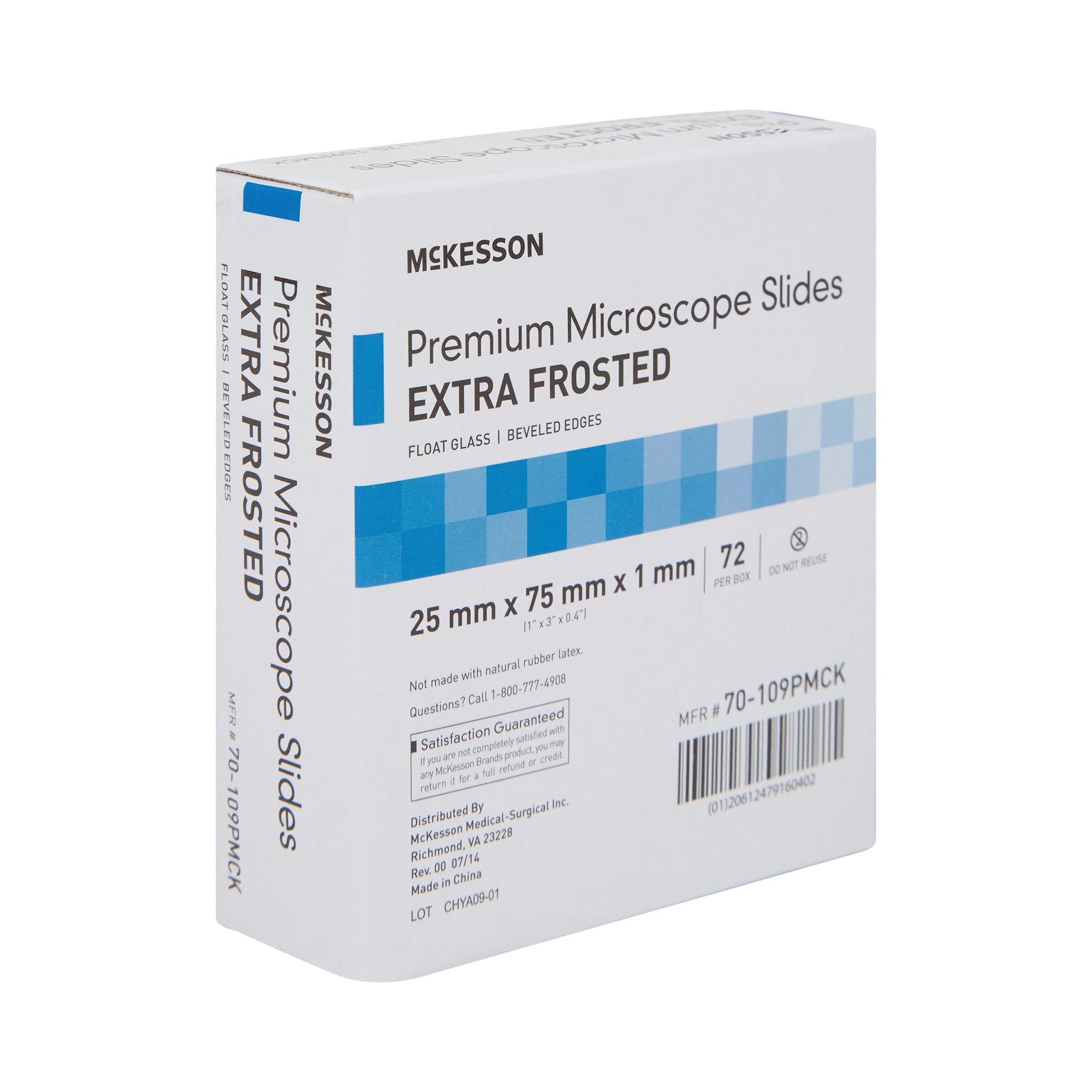 McKesson Glass Microscope Slide, 25 x 75 x 1 mm 70-109PMCK