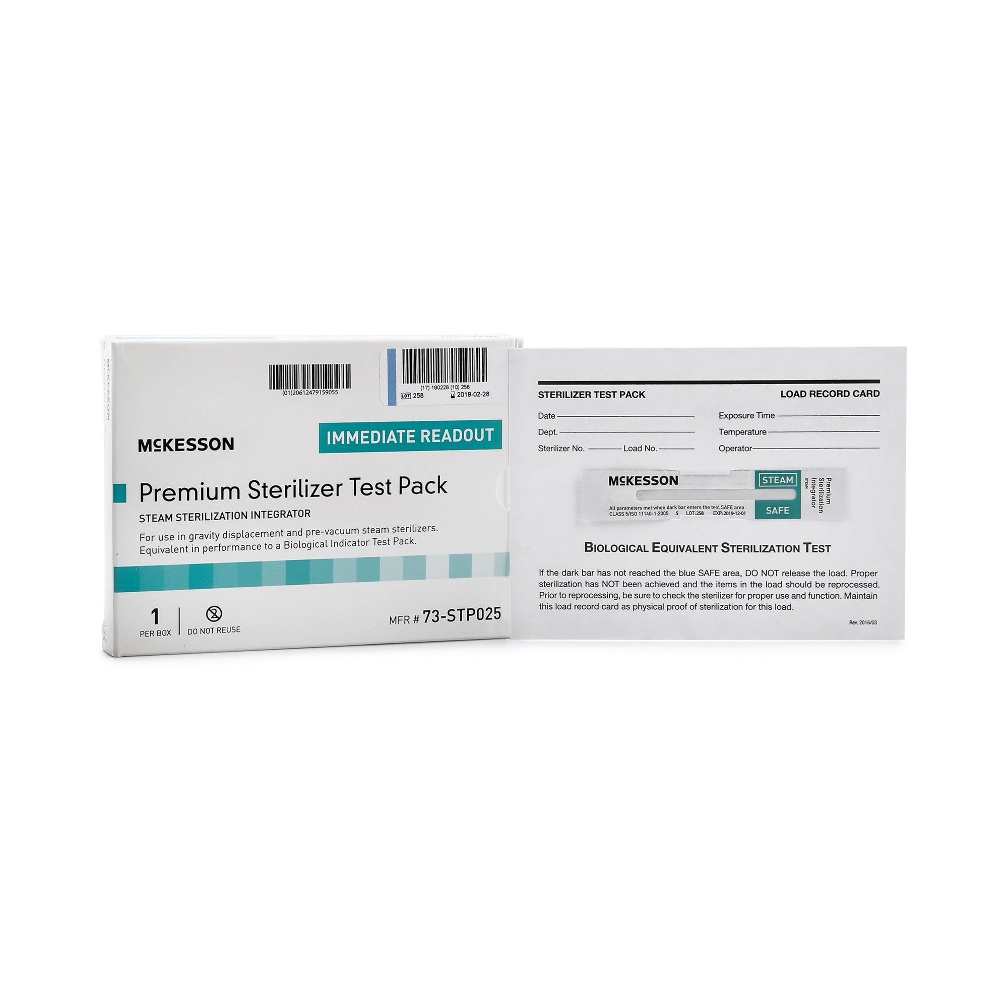 McKesson Sterilization Chemical Integrator Pack 73-STP025