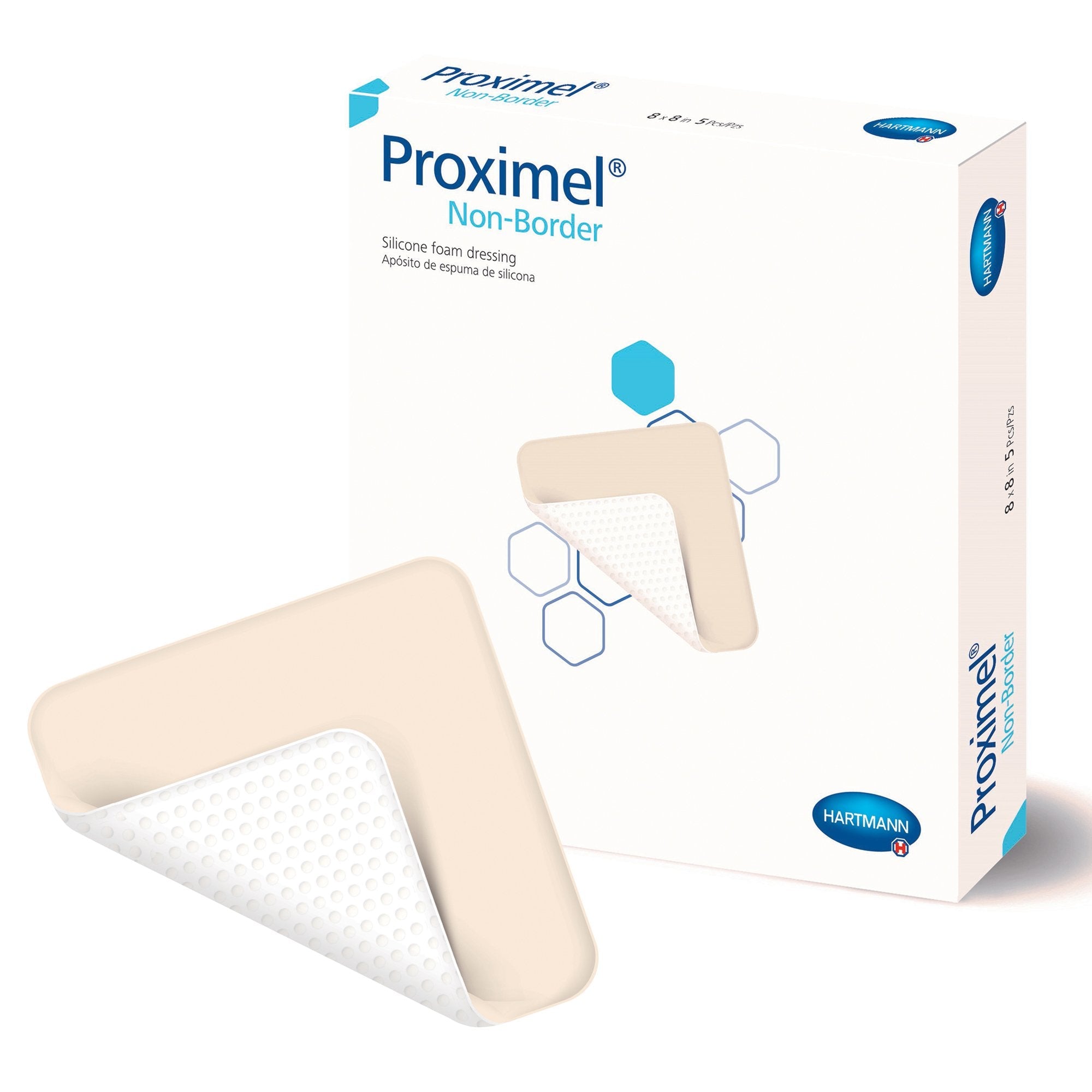 Proximel® Non-Border Foam Dressing, 8 x 8 Inch 15713104
