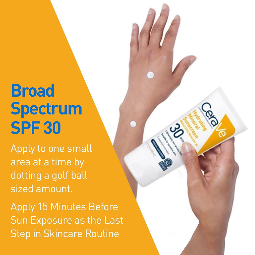 Sunscreen CeraVe® Hydrating Mineral SPF 30 Lotion 5 oz. Tube 60600051499