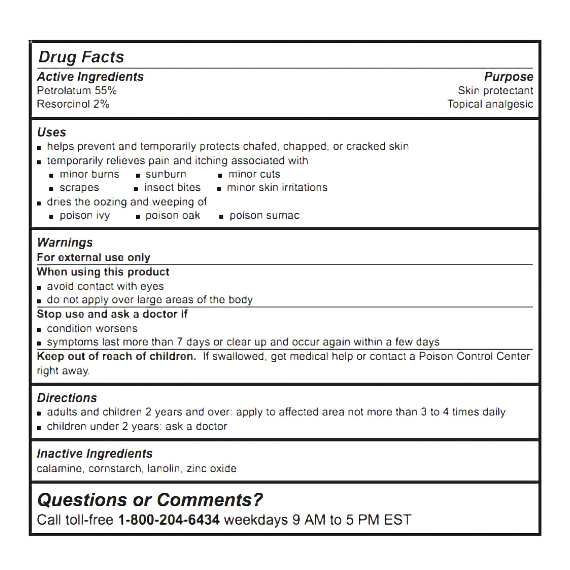 Resinol® Petrolatum / Resorcinol Itch Relief 10742001102