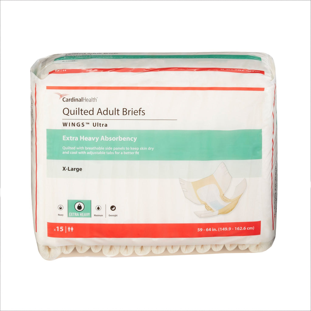 Wings™ Ultra Quilted Extra Heavy Absorbency Incontinence Brief, Extra Large 77075