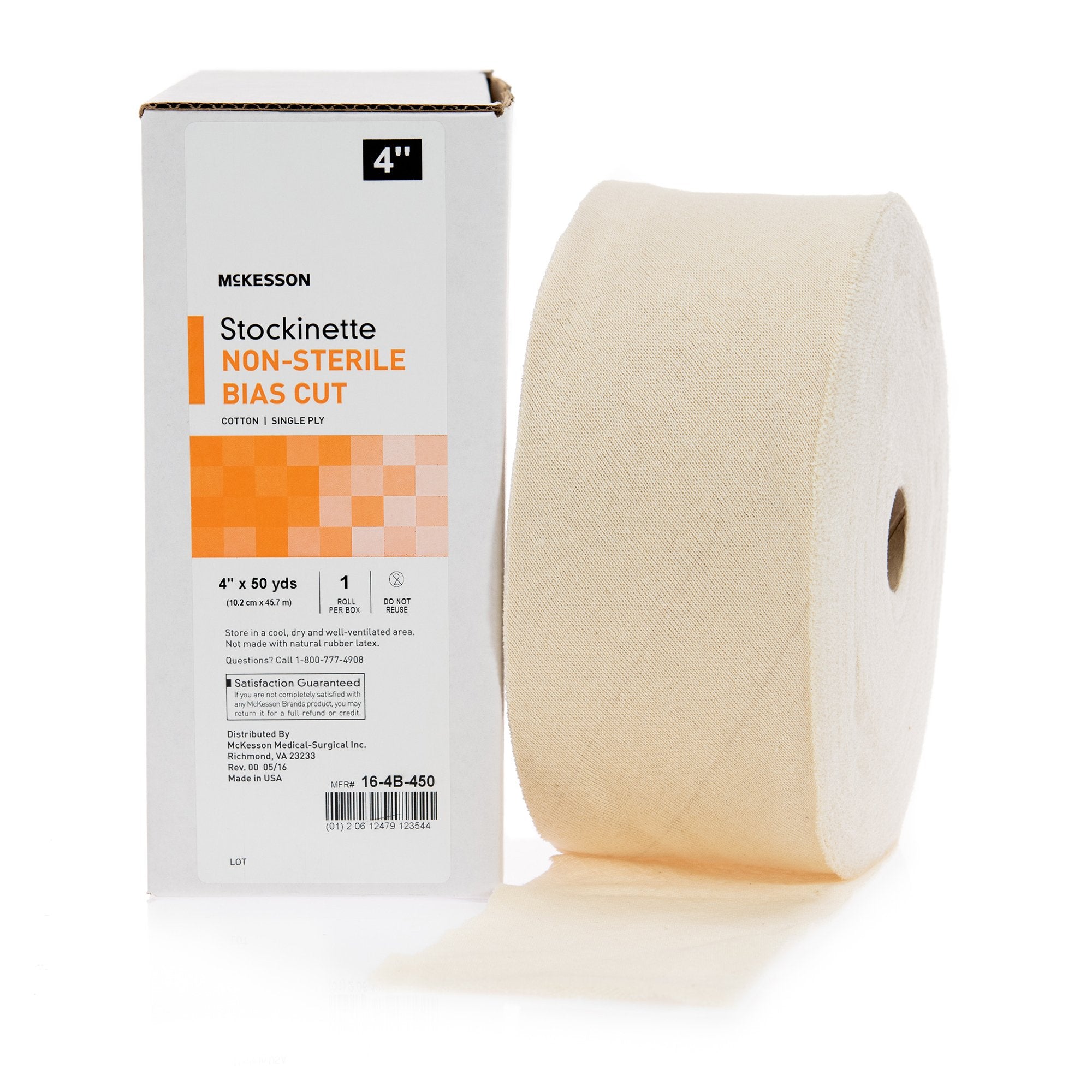 McKesson Bias Cut Stockinette, 4 Inch x 50 Yard 16-4B-450
