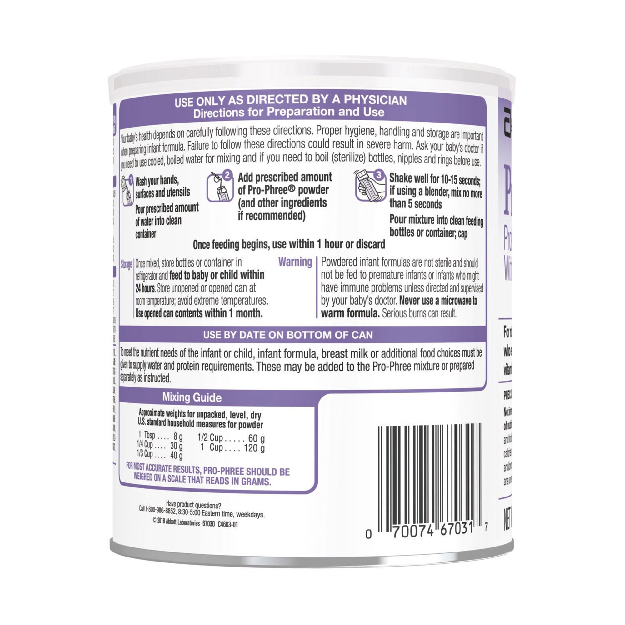 Pro-Phree® Protein-Free Energy Module w/ Iron, Vitamins & Minerals, 14.1-oz. can 67030