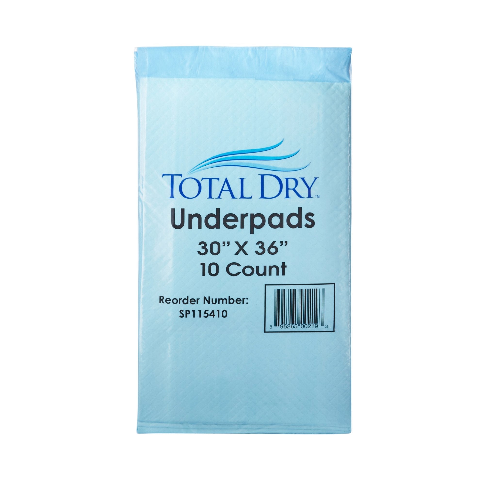 TotalDry™ Incontinence Underpads, Heavy Absorbency, Blue, 30 x 36 Inch SP115410