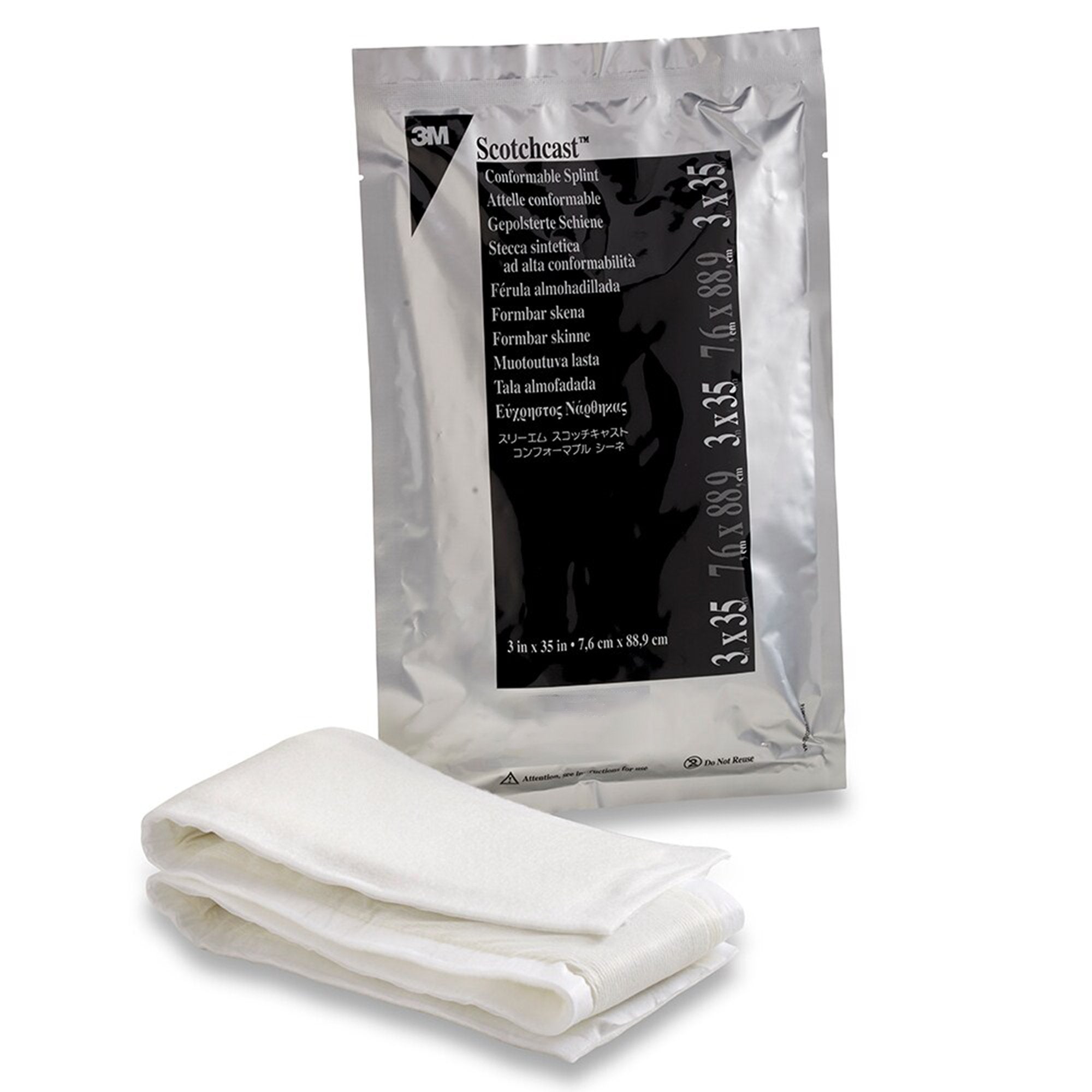 3M™ Scotchcast™ Quick Step Double Sided Felt Padded Splint, 3 x 35 Inch 75335