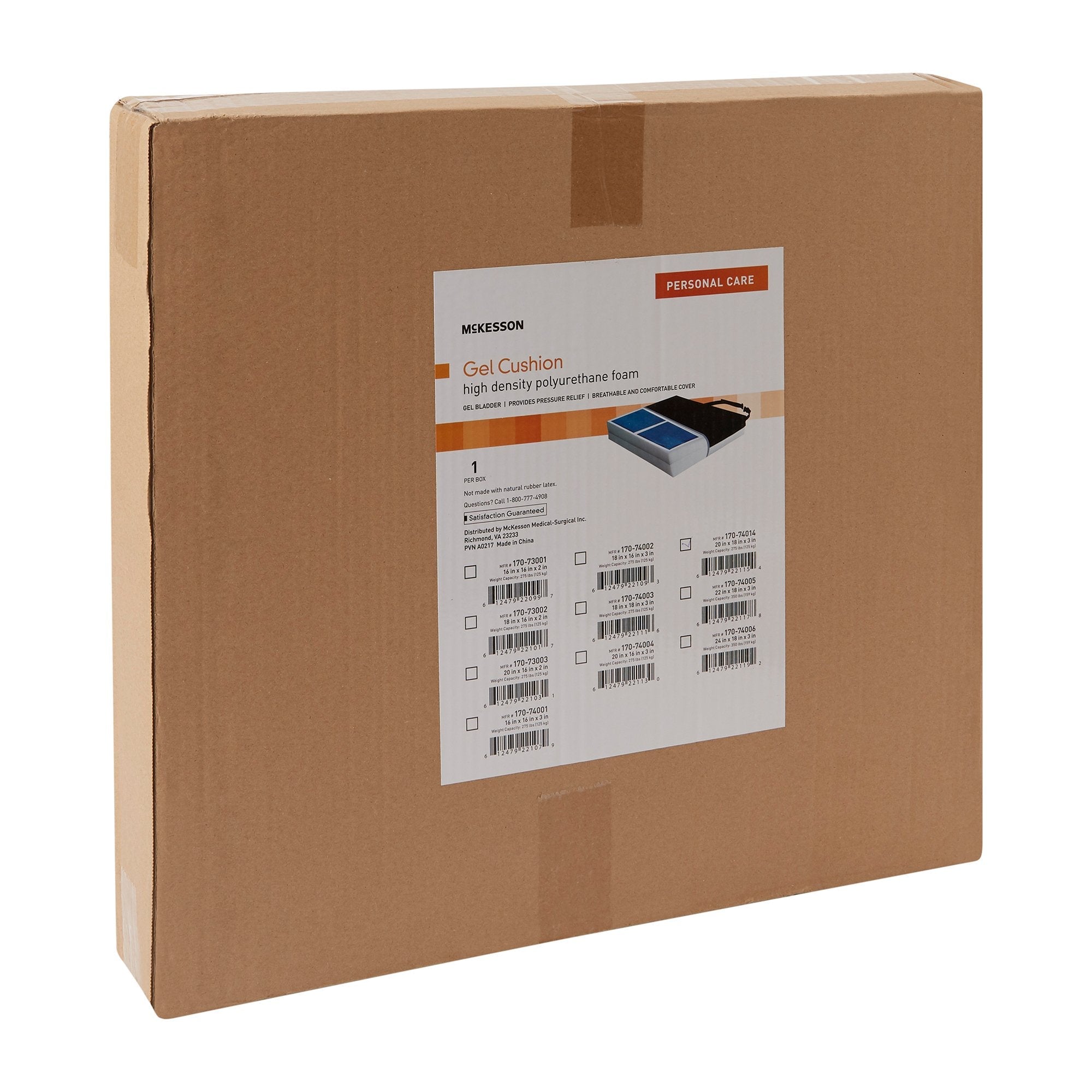 McKesson Molded Foam Seat Cushion, 20 x 18 x 3 Inch 170-74014