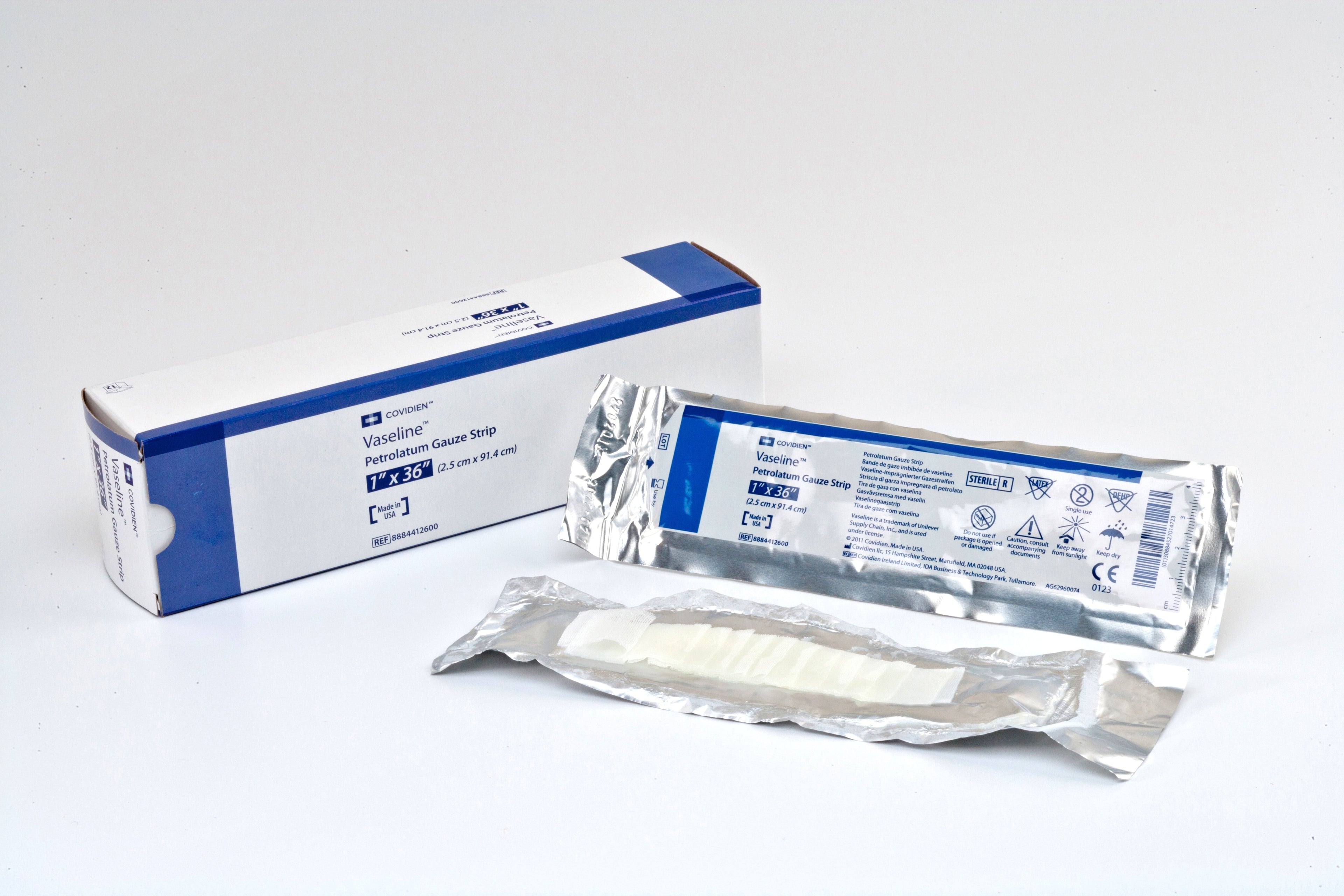 Vaseline® Petrolatum Impregnated Dressing, 1 x 36 Inch 8884412600