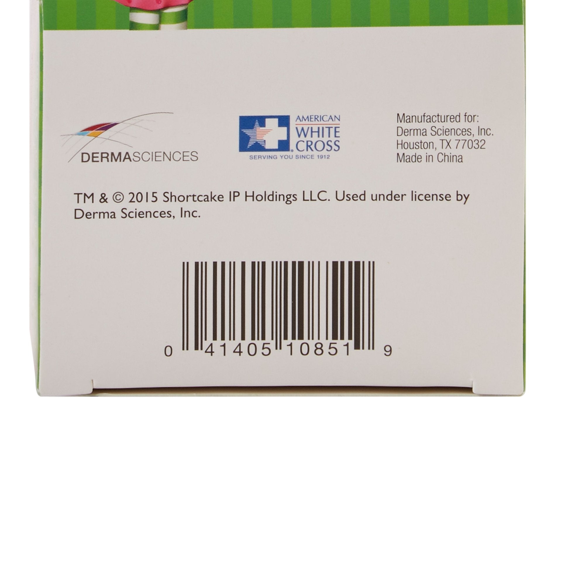 American® White Cross Stat Strip® Strawberry Shortcake Design Adhesive Strips 10851