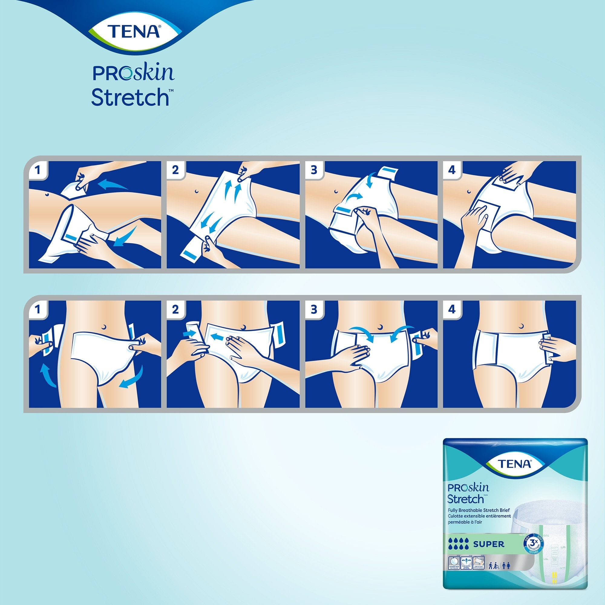 Tena® ProSkin Stretch™ Super Incontinence Brief, Medium 67902