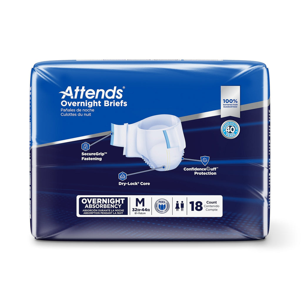 Attends® Briefs with Overnight Protection, Medium DDEW20