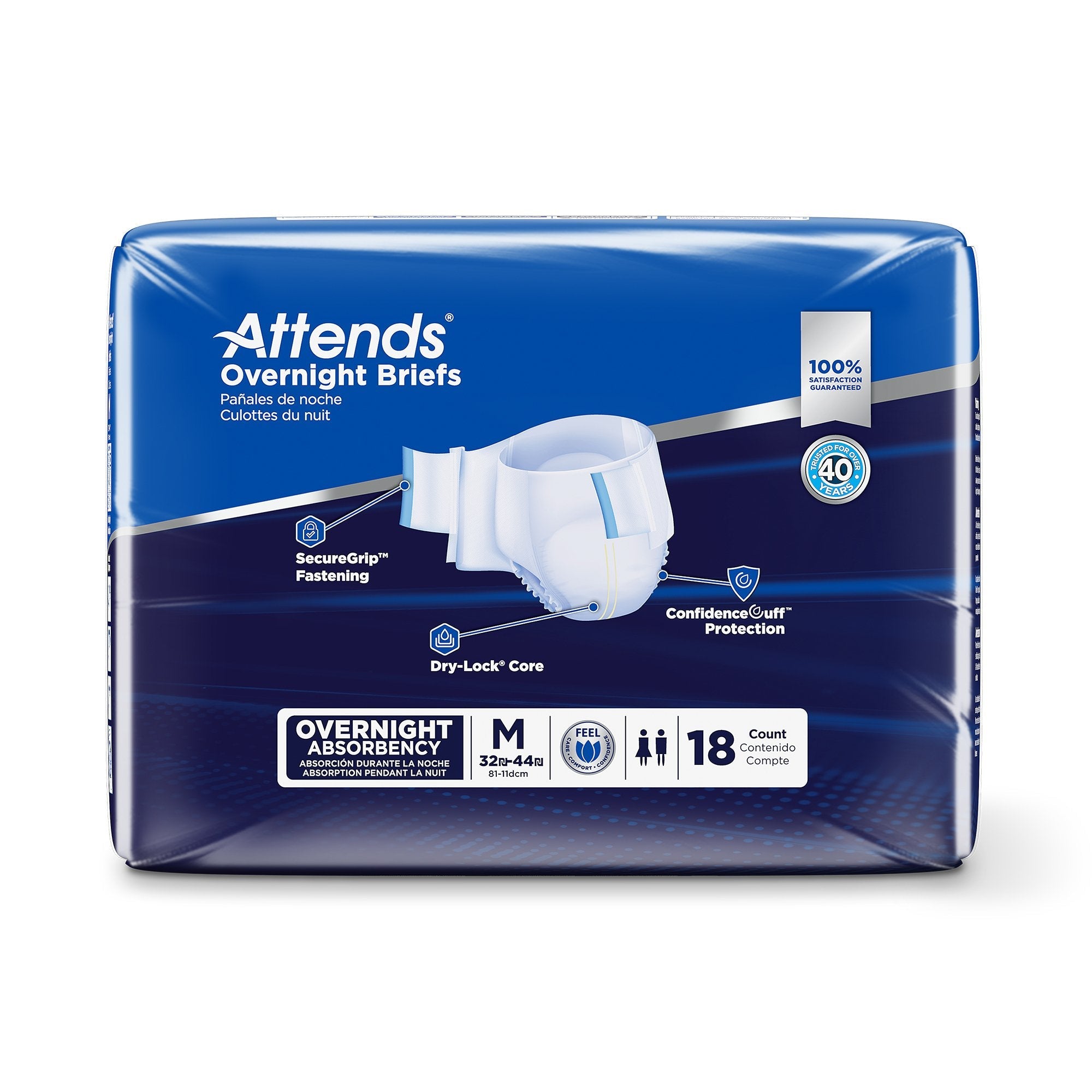 Attends® Briefs with Overnight Protection, Medium DDEW20