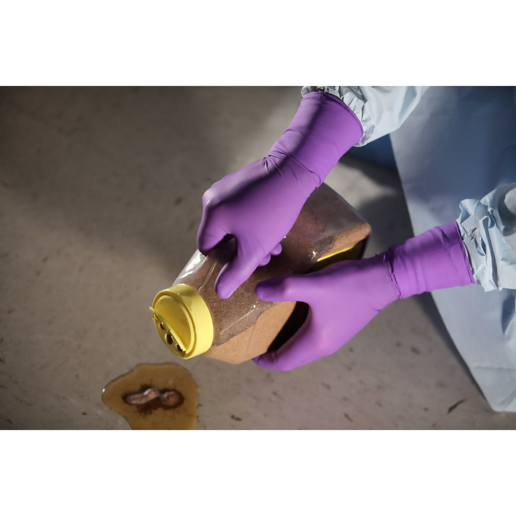 Purple Nitrile-Xtra™ Nitrile Extended Cuff Length Exam Glove, Small 50601