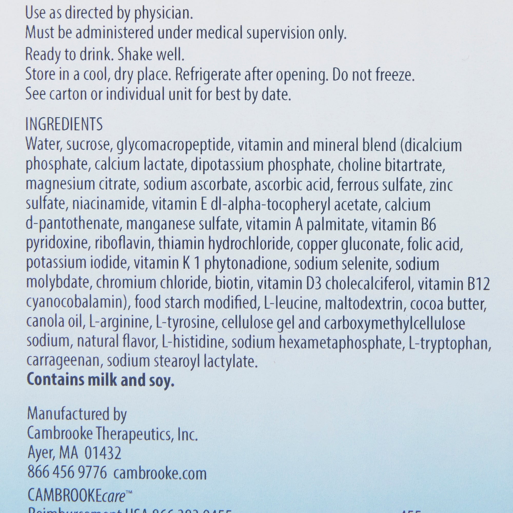 Oral Supplement Glytactin® RTD 15 Original Flavor Liquid 8.3 oz. Carton 35084