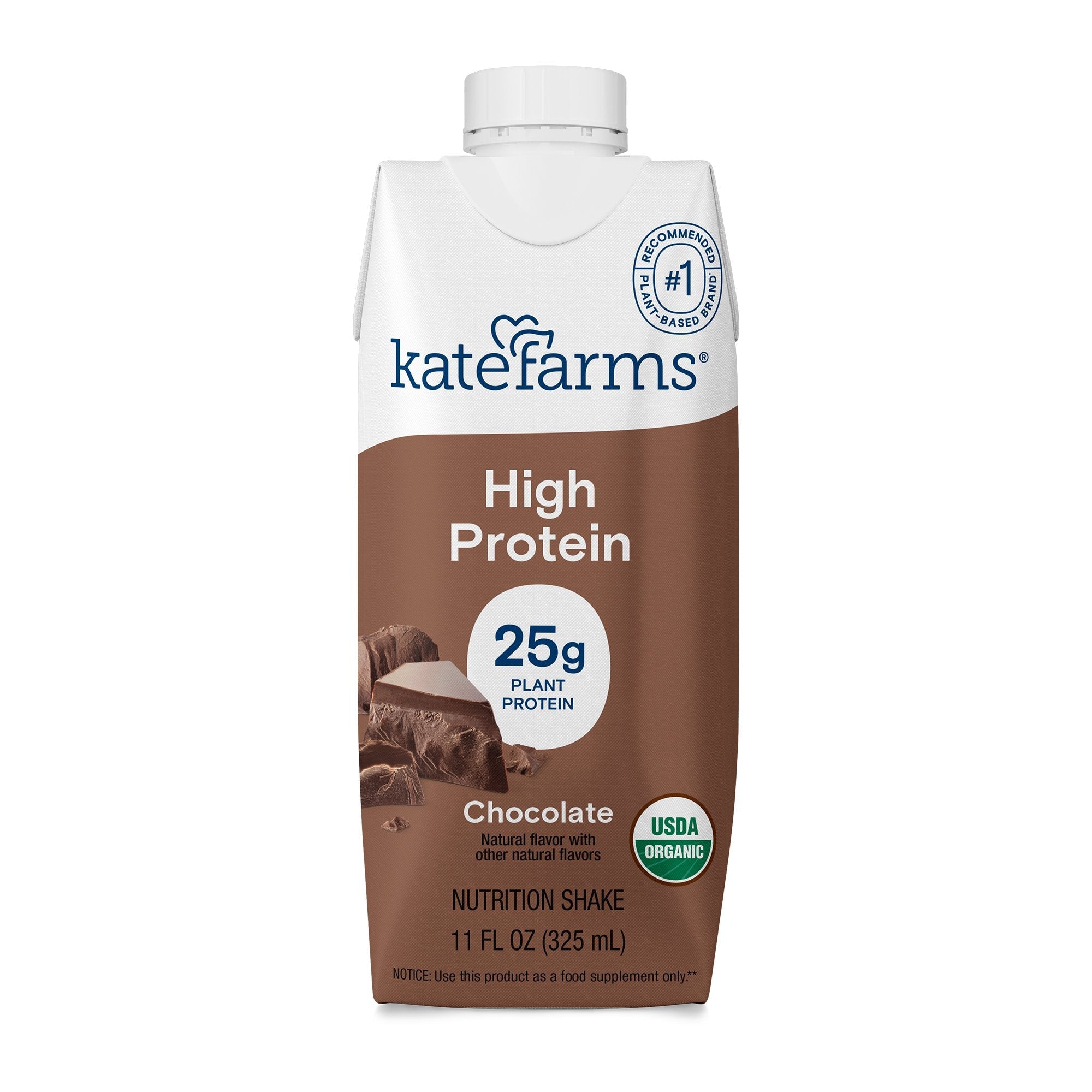 Kate Farms Oral Supplement High Protein Chocolate Flavor Liquid 11 oz. 811112031482