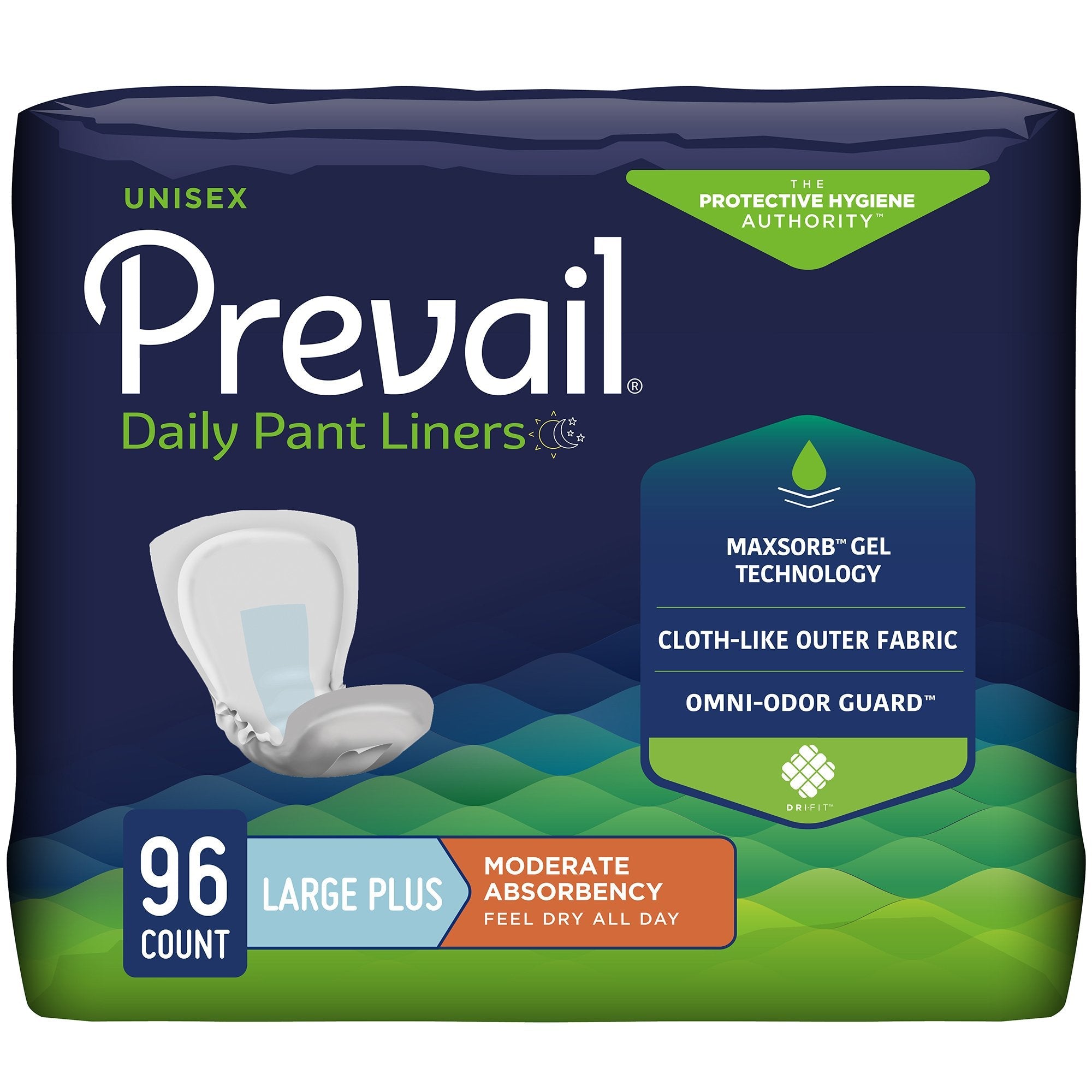 Prevail® Daily Pant Liners Moderate Absorbency Bladder Control Pad, 28 Inch PL-113/1