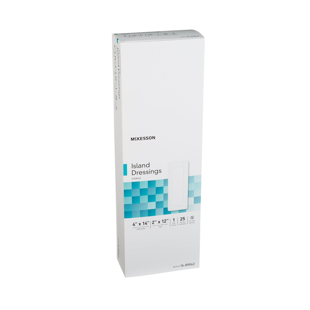 McKesson White Adhesive Dressing, 4 x 14 Inch 16-89042