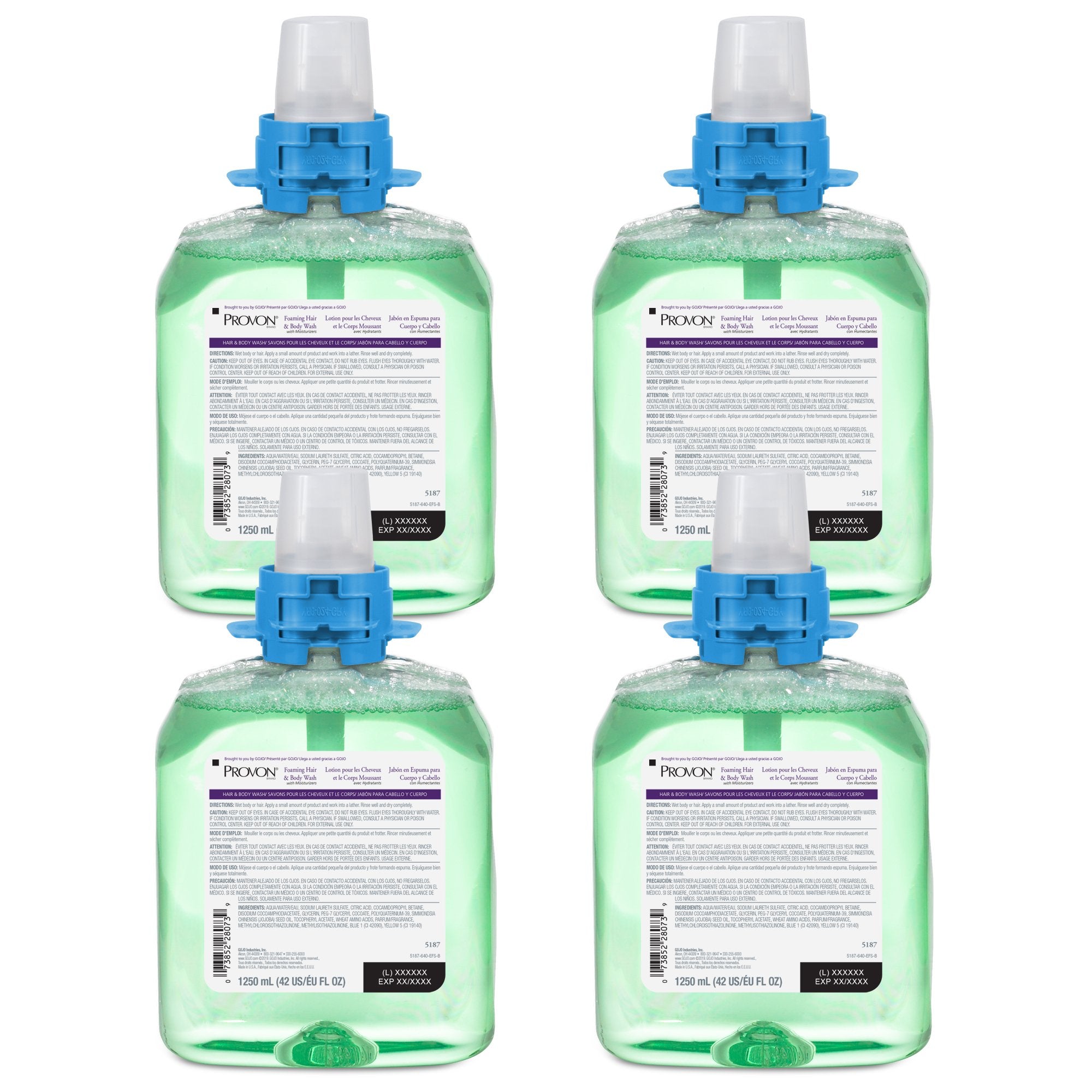 Provon® Foaming Hair and Body Wash with Moisturizers, 1,250 mL Dispenser Refill 5187-04