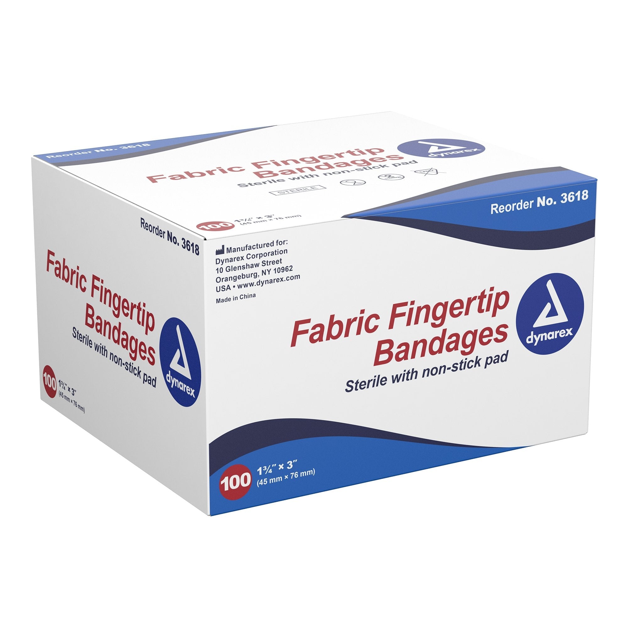 dynarex® Tan Adhesive Fabric Bandage, 1¾ x 3 Inch 3618